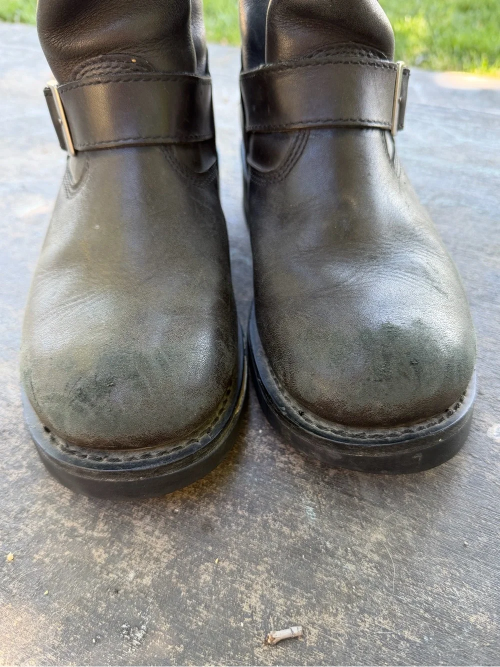 Harley-Davidson Black Leather Motorcycle Engineer Boots
